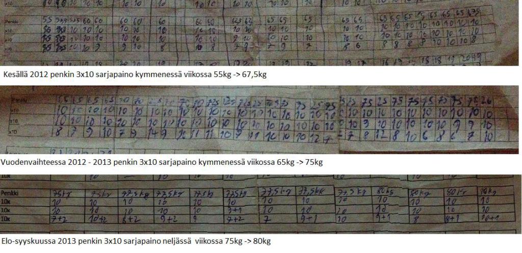 Treenipäiväkirja treenimotivaation ylläpitoon